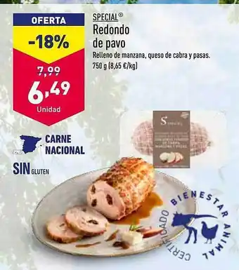 ALDI Special rodondo de pavo oferta