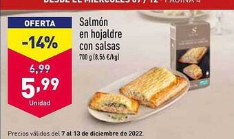 ALDI Salmón en hojaldre con salsas oferta