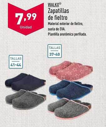 ALDI Walkx zapatillas de fieltro oferta