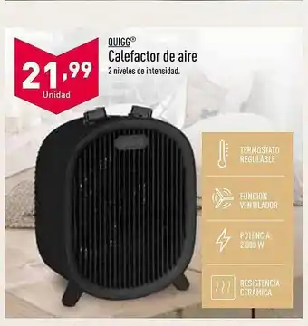 ALDI Quigg calefactor de aire oferta
