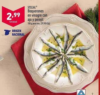 ALDI Special boquerones en vinagre con ajo y perejil oferta
