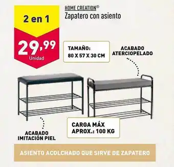 ALDI Home creation zapatero con asiento oferta