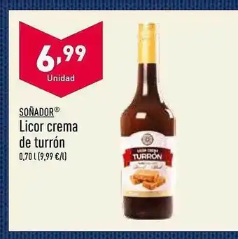 ALDI Soñador licor crema de turrón oferta