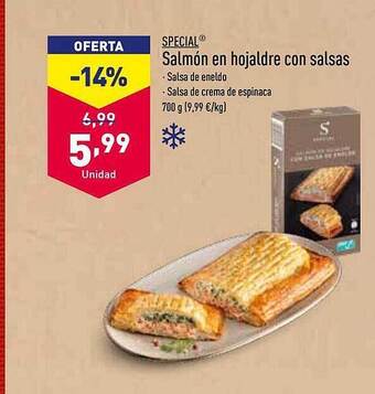 ALDI Special salmón en hojaldre con salsas oferta
