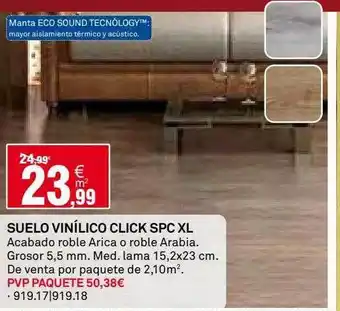 Suelo vinílico click spc xl