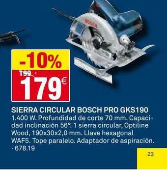 Bricoking Sierra circular bosch pro gks190 oferta