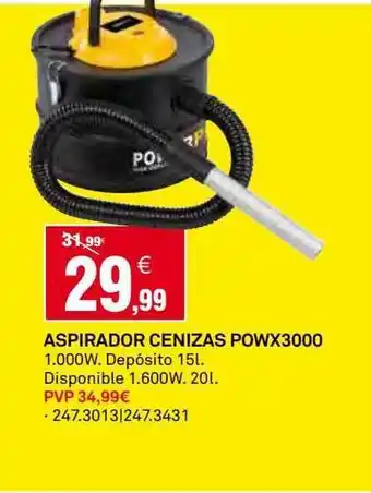 Bricoking Aspirador cenizas powx3000 oferta