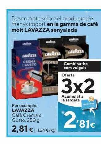 Caprabo Lavazza cafè crema e gusto oferta