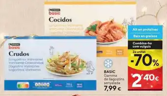 Caprabo 2a unitat -70% basic gamma de llagostins senyalada oferta