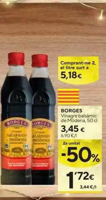 Caprabo Borges vinagre balsàmic de mòdena oferta