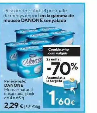 Caprabo Danone mousse natural ensucrada oferta