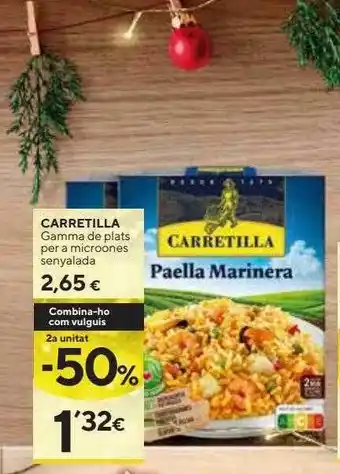 Caprabo 2a unitat -50% carretilla gamma de plats per a microones senyalada oferta