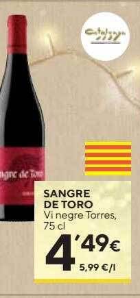 Caprabo Sangre de toro vi negre torres oferta
