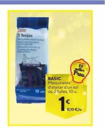 Caprabo Basic maquinetes d'afaitar d'un sol ús oferta