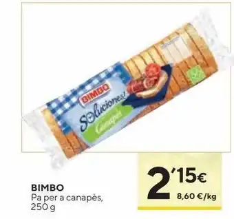 Caprabo Bimbo pa per a canapès oferta