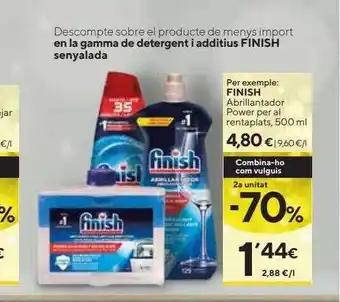 Caprabo 2a unitat -70% finish abrillantador power per al rentaplats oferta