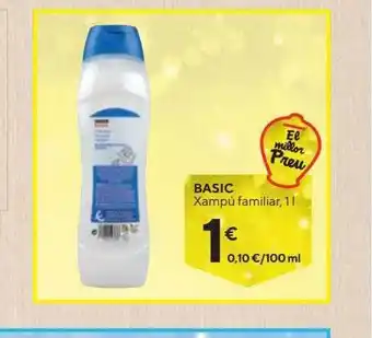 Caprabo Basic xampú familiar oferta