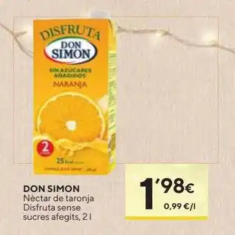 Caprabo Don simon nèctar de taronja disfruta sense sucres afegits oferta
