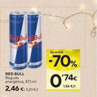 Caprabo 2a unitat -70% red bull beguda energètica oferta