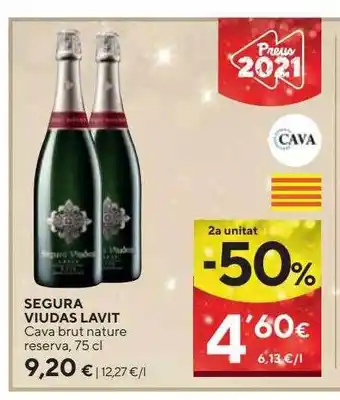 Caprabo 2a unitat -50% segura viudas lavit cava brut nature reserva oferta