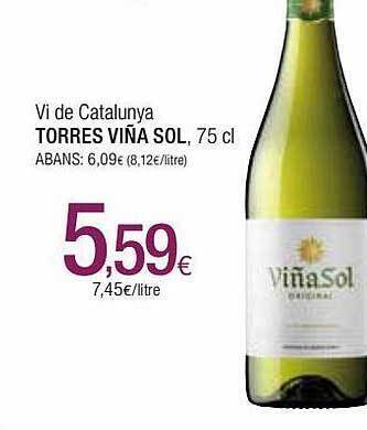 Condis Vi de catalunya torres viña sol oferta