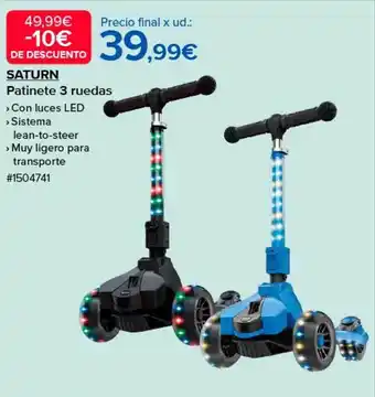 Costco Saturn patinete 3 ruedas oferta