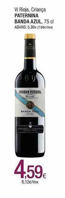 Condis Vi rioja criança paternina banda oferta