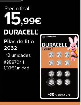 Costco Duracell pilas de litio 2032 oferta