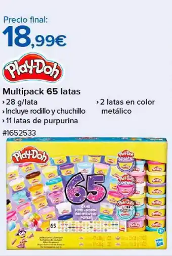 Costco Play-doh multipack 65 latas oferta