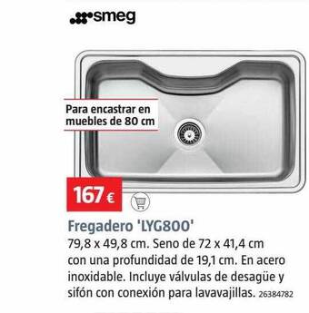 Bauhaus Smeg fregadero 'lyg800' oferta