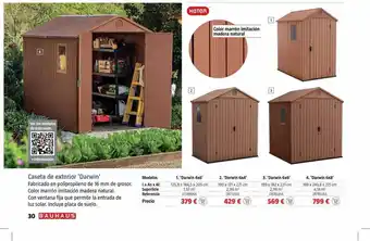 Bauhaus Caseta de exterior 'darwin' keter oferta