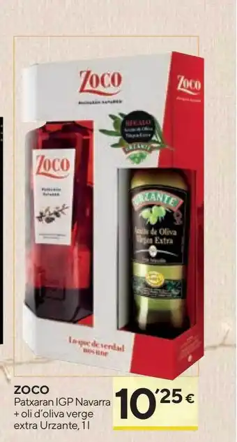 Caprabo Zoco patxaran igp navarra + oli d'oliva verge extra urzante oferta