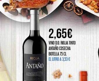Claudio Vino d.o. rioja tinto antaño cosecha botella oferta