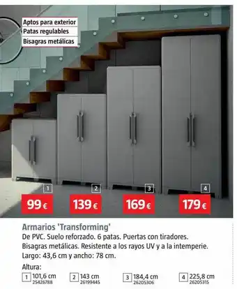 Bauhaus Armario 'transforming' oferta