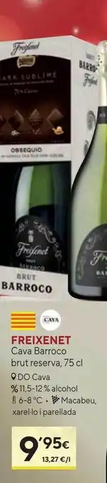 Caprabo Freixenet cava barroco brut reserva oferta
