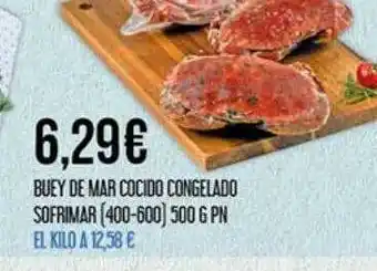 Claudio Buey de mar cocido congelado sofrimar oferta