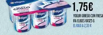 Claudio Yogur griego con fresa ifa eliges 6 oferta