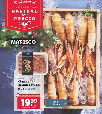 Lidl Deluxe cigalas grandes crudas oferta