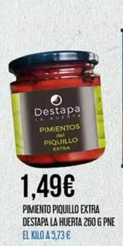 Claudio Pimiento piquillo extra destapa la huerta oferta