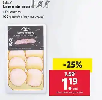 Lidl Deluxe lomo de orza oferta