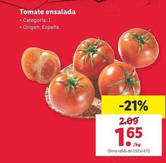 Lidl Tomate ensalada oferta
