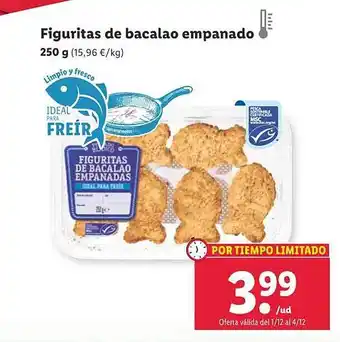 Lidl Figuritas de bacalao empanado oferta