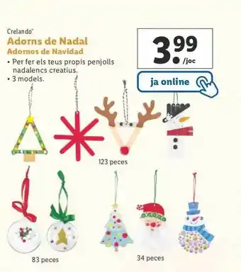 Lidl Crelando adornos de navidad oferta