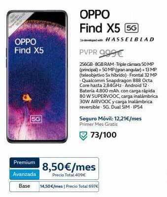 Movistar Oppo find x5 5g oferta