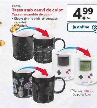 Lidl Ernesto taza con cambio de color oferta