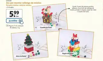 Crelando set para montar reloj de música