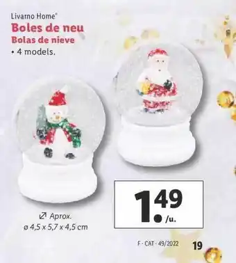 Lidl Livarno home bolas de nieve oferta