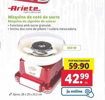 Lidl Máquina de algodón de azúcar ariete oferta