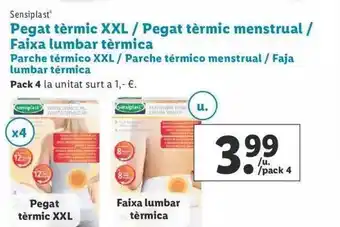 Lidl Sensiplast parche térmico xxl parche térmico menstrual faja lumbar térmica oferta