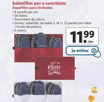 Lidl Zapatillas para invitados oferta
